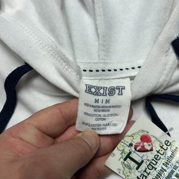 NWT pullover hoodie sweatshirt up north Marquette Michigan moose DEADSTOCK Med - Picture 7 of 8